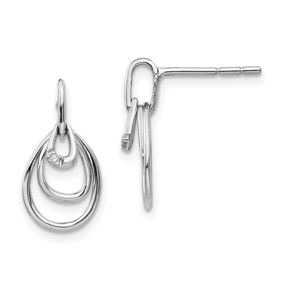 Multi-Layer Diamond Dangle Earrings