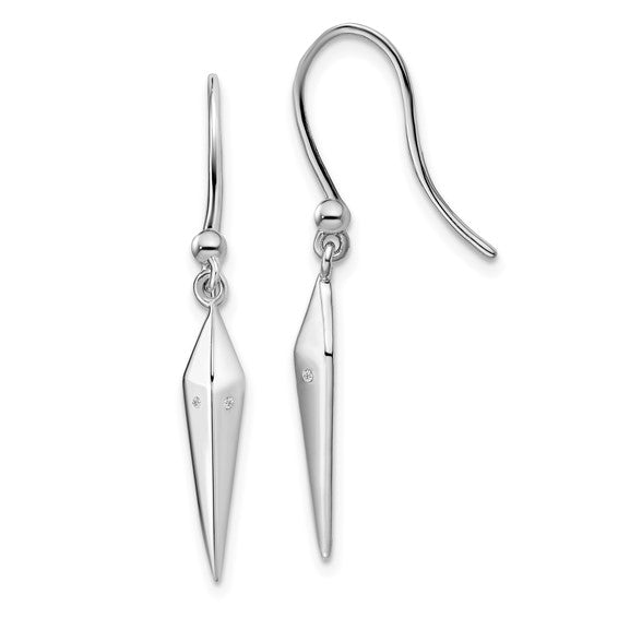 Geometric Diamond Dangle Earrings