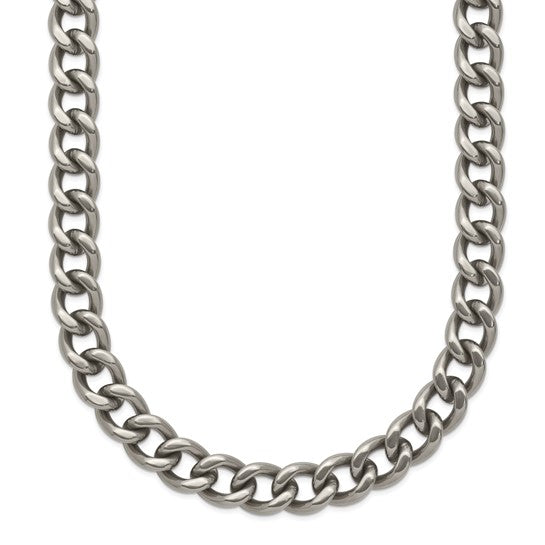 7.5mm Grey Titanium Curb Chain