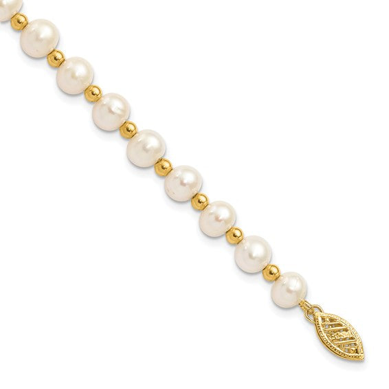 14KY & 6-7mm Pearl Bracelet