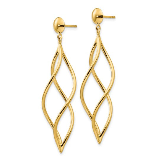 Curved Tube Dangle Earrings