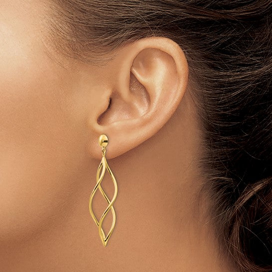 Curved Tube Dangle Earrings