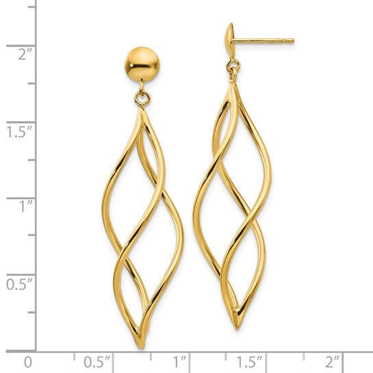 Curved Tube Dangle Earrings