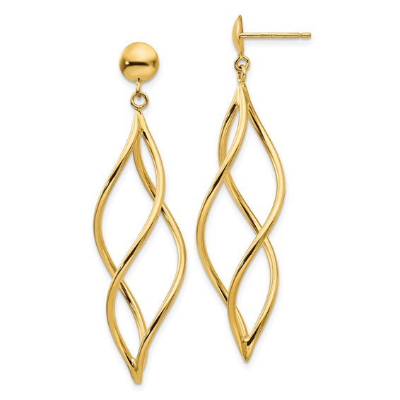 Curved Tube Dangle Earrings