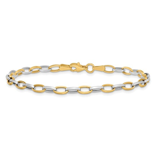 Two-Tone Chain Link Bracelet