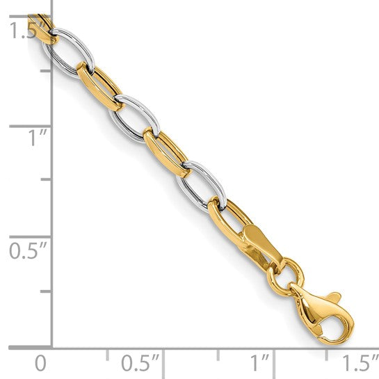 Two-Tone Chain Link Bracelet