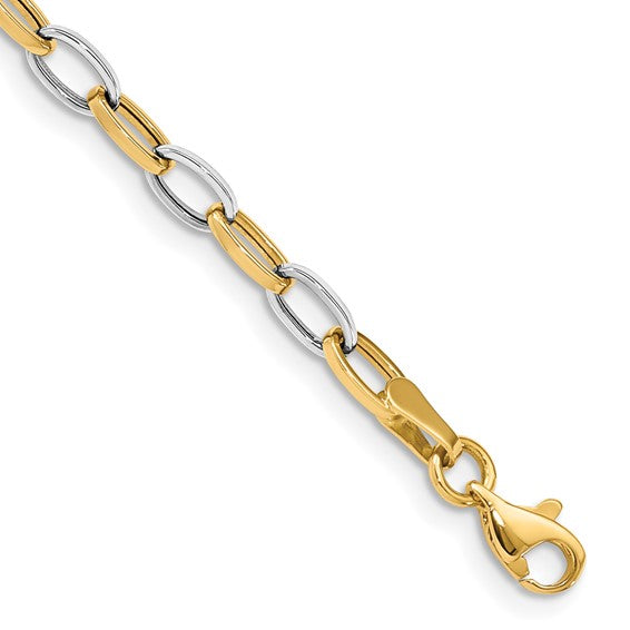 Two-Tone Chain Link Bracelet