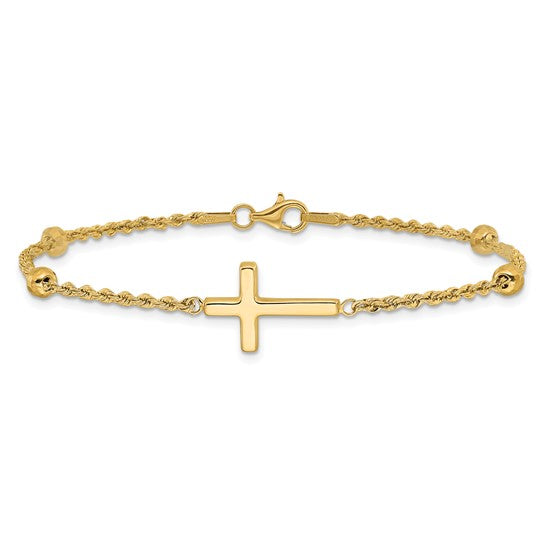 10KY Cross Bracelet Rope Chain