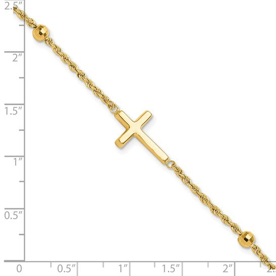 10KY Cross Bracelet Rope Chain