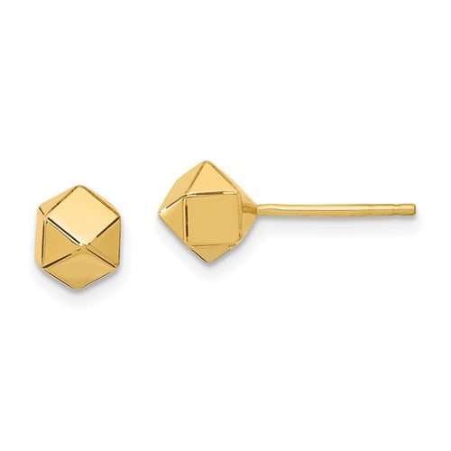 10KY Geometric Stud Earrings