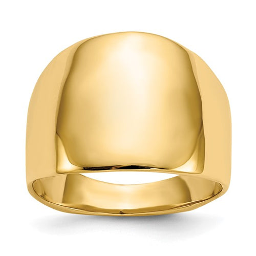 10KY Polished Dome Ring