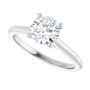 Platinum 1CT Lab Created Engagement Ring