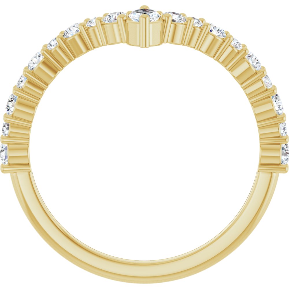 Chevron "V" Marquise Diamond Wedding Band