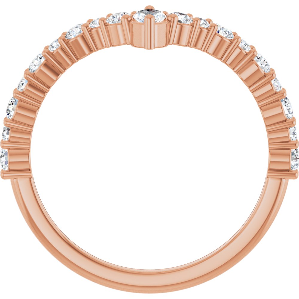 Chevron "V" Marquise Diamond Wedding Band