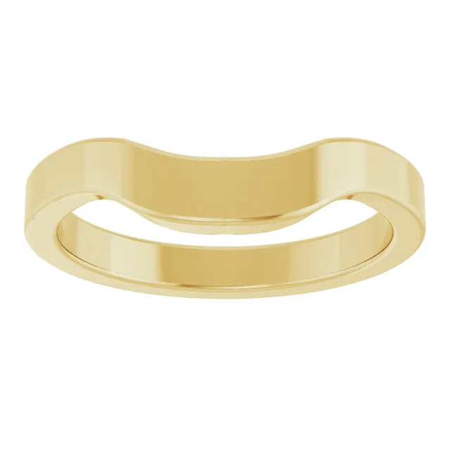 14K Yellow Gold Modern Contour Band