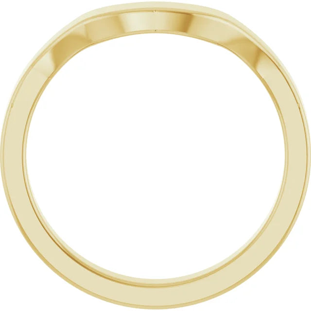 14K Yellow Gold Modern Contour Band