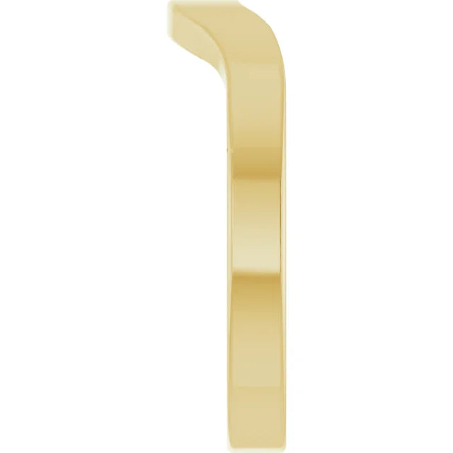 14K Yellow Gold Modern Contour Band