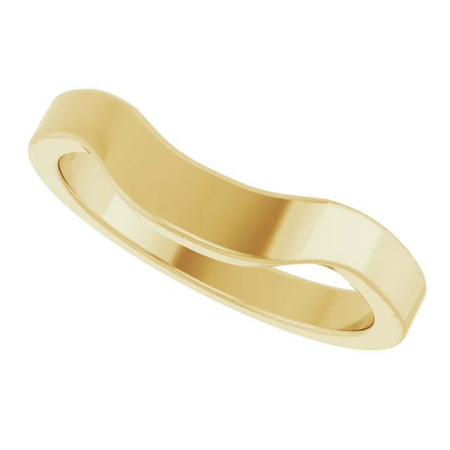 14K Yellow Gold Modern Contour Band