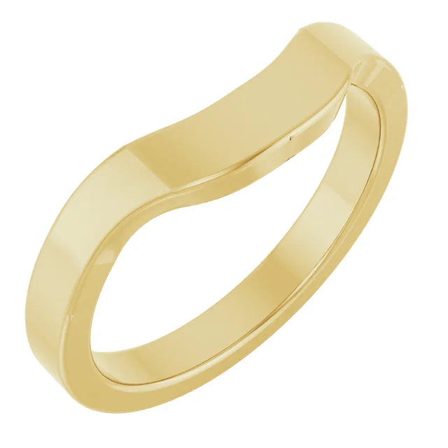 14K Yellow Gold Modern Contour Band