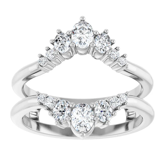 14K White Gold 5/8 CTW Lab-Grown Diamond Ring Guard