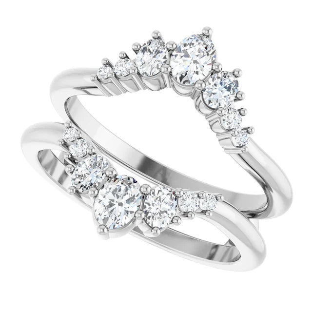 14K White Gold 5/8 CTW Lab-Grown Diamond Ring Guard
