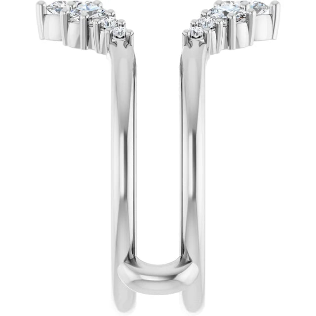14K White Gold 5/8 CTW Lab-Grown Diamond Ring Guard