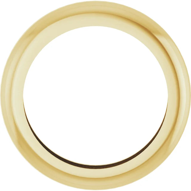 14K Yellow Gold 4 mm Dome Stackable Ring