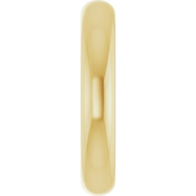 14K Yellow Gold 4 mm Dome Stackable Ring