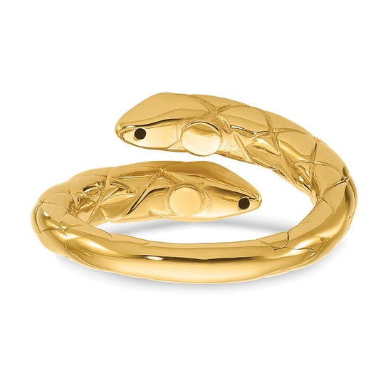 18KY Fancy Criss Cross Bypass Ring