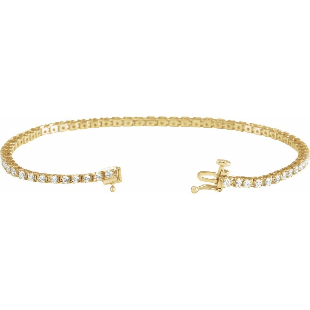 Natural Origin 7.25" Diamond Tennis Bracelet (Various Weights & Metals)
