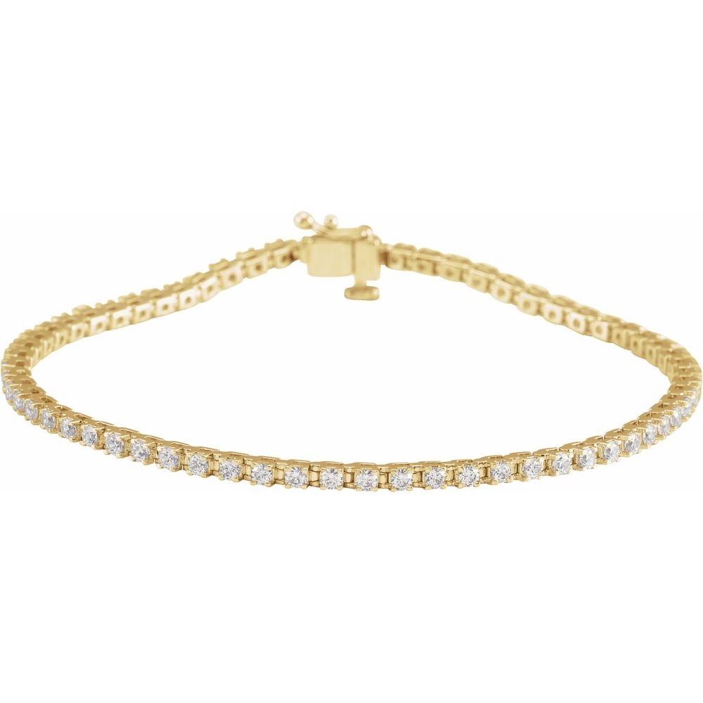 Natural Origin 7.25" Diamond Tennis Bracelet (Various Weights & Metals)
