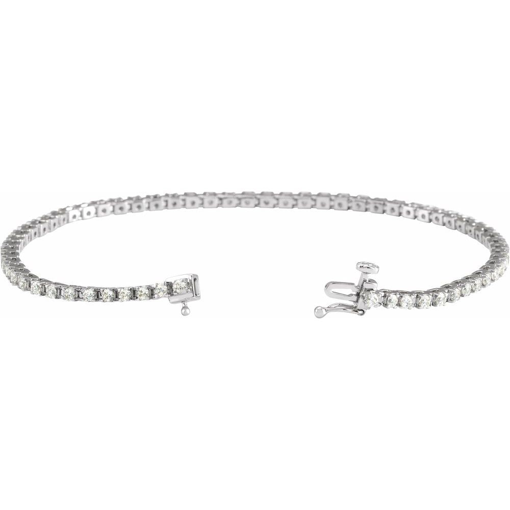 Natural Origin 7.25" Diamond Tennis Bracelet (Various Weights & Metals)