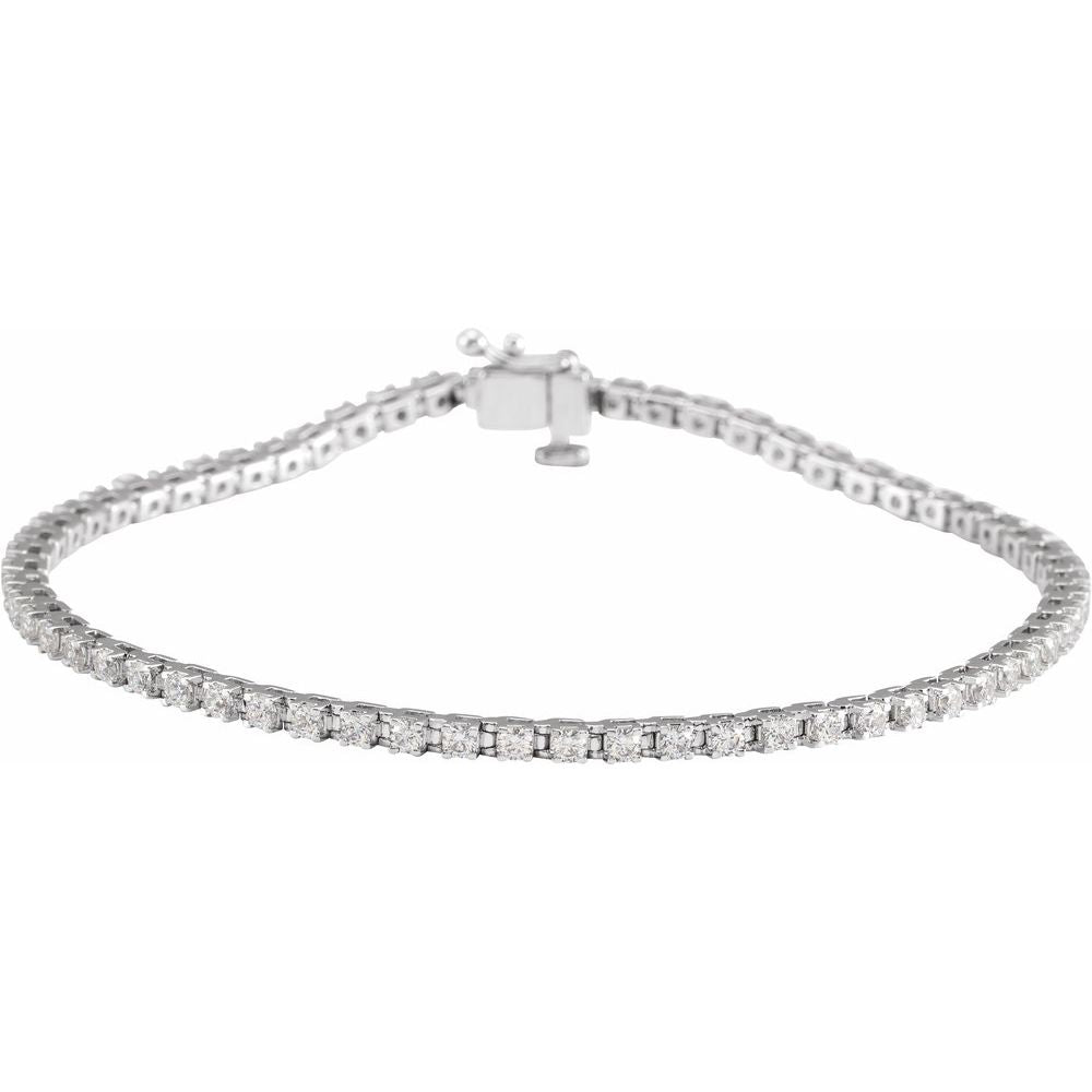 Natural Origin 7.25" Diamond Tennis Bracelet (Various Weights & Metals)