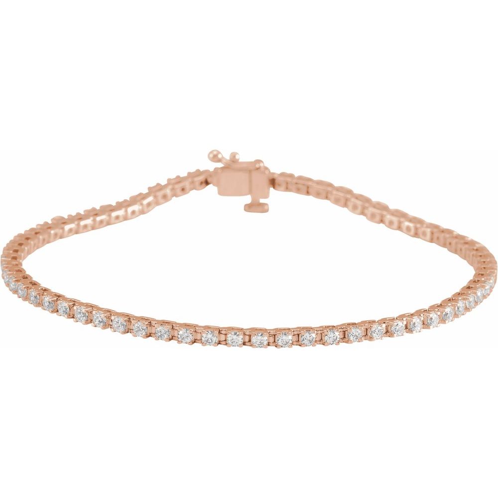 Natural Origin 7.25" Diamond Tennis Bracelet (Various Weights & Metals)