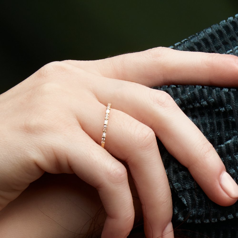 14KY 1/5CTW Diamond Stackable Band