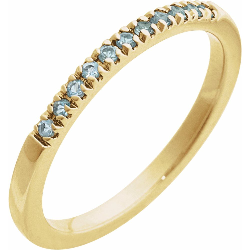 Aquamarine Stackable Band