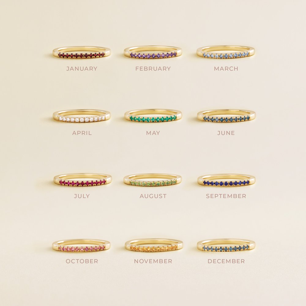 Amethyst Stackable Band