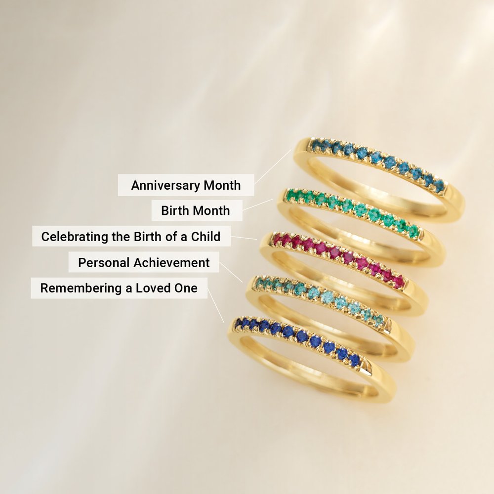 Emerald Stackable Band