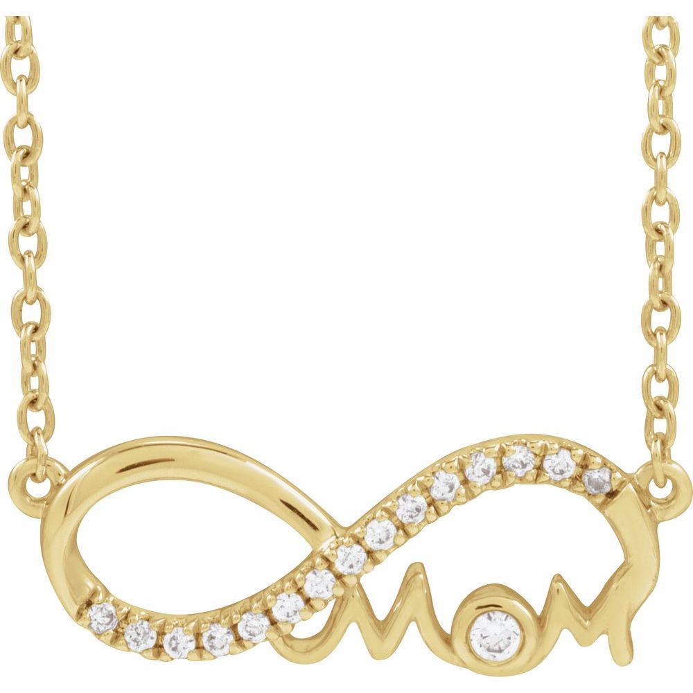 3/4CTW Diamond Infinity Mom Neckalce