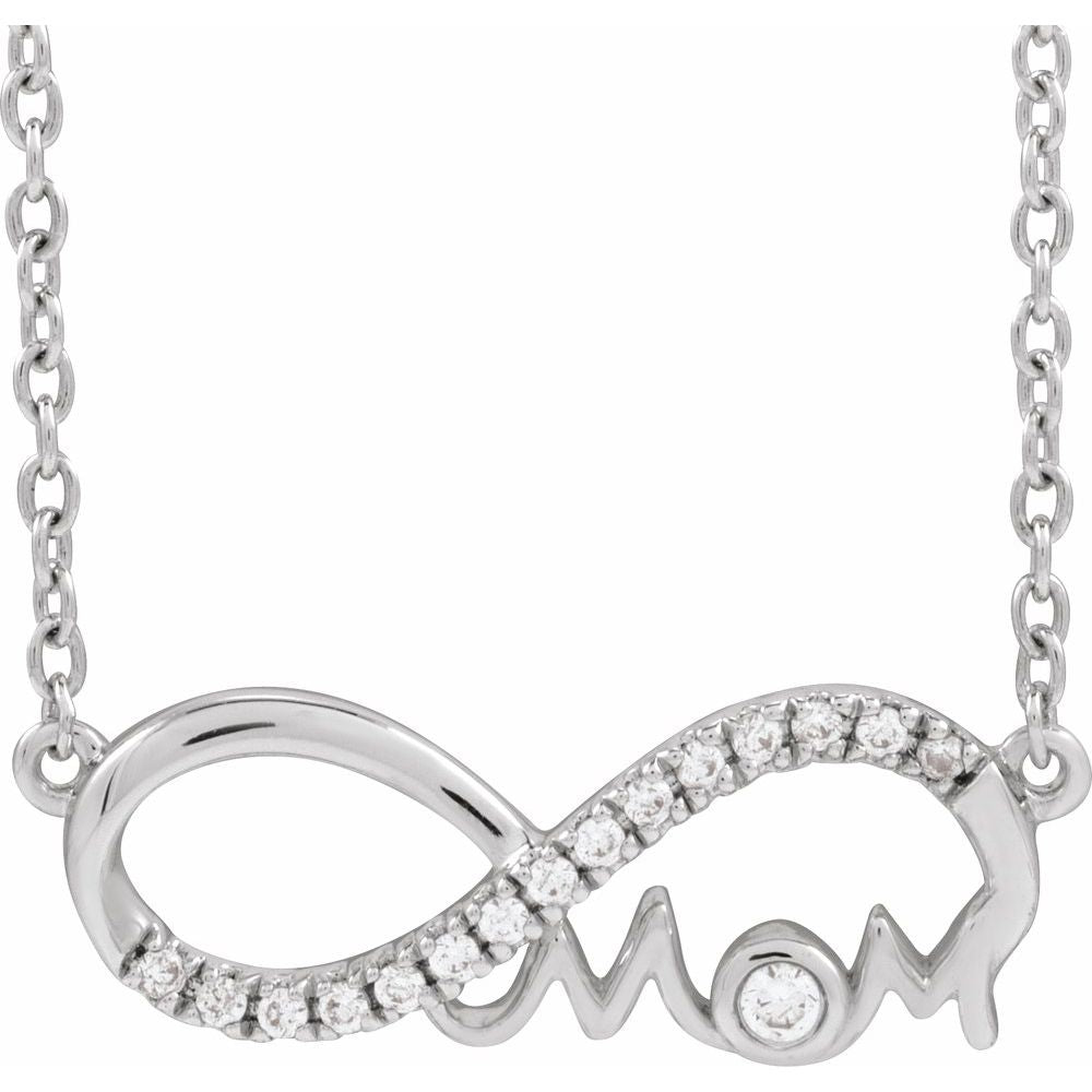 3/4CTW Diamond Infinity Mom Neckalce