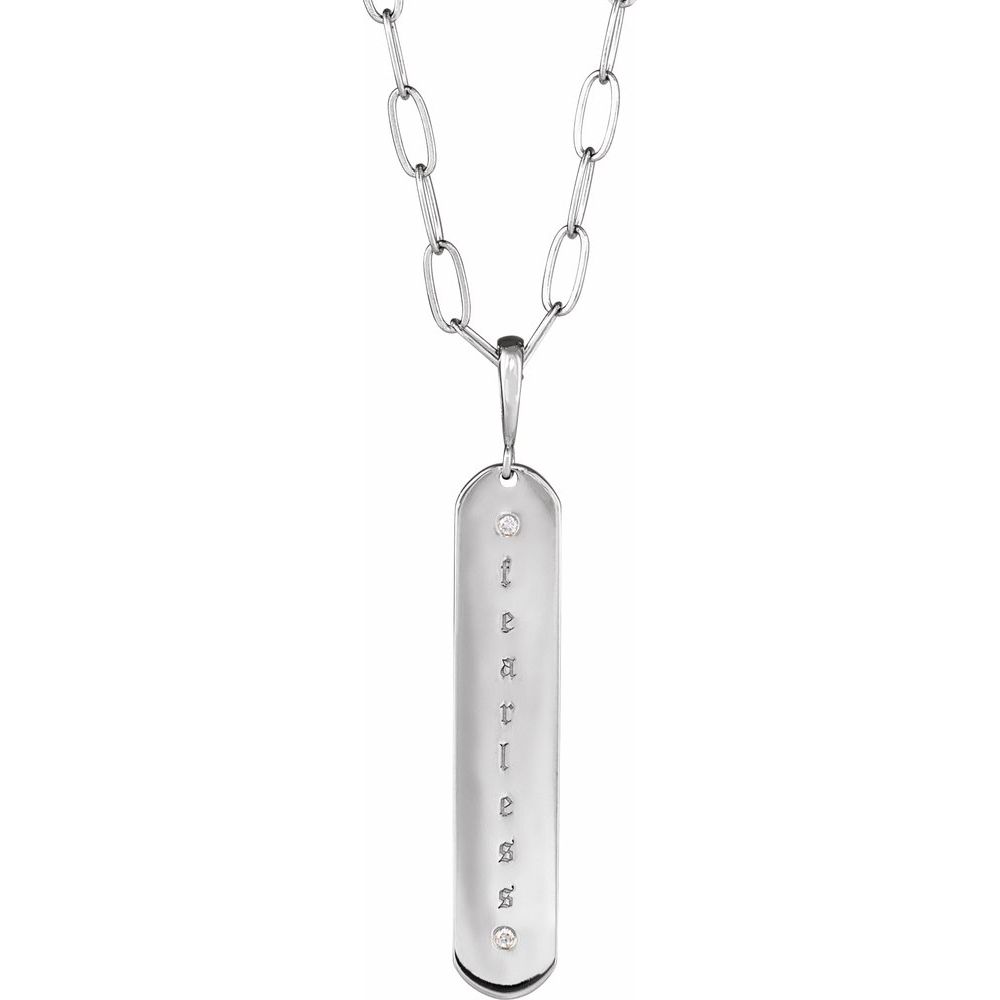 18" Engravable Bar Necklace