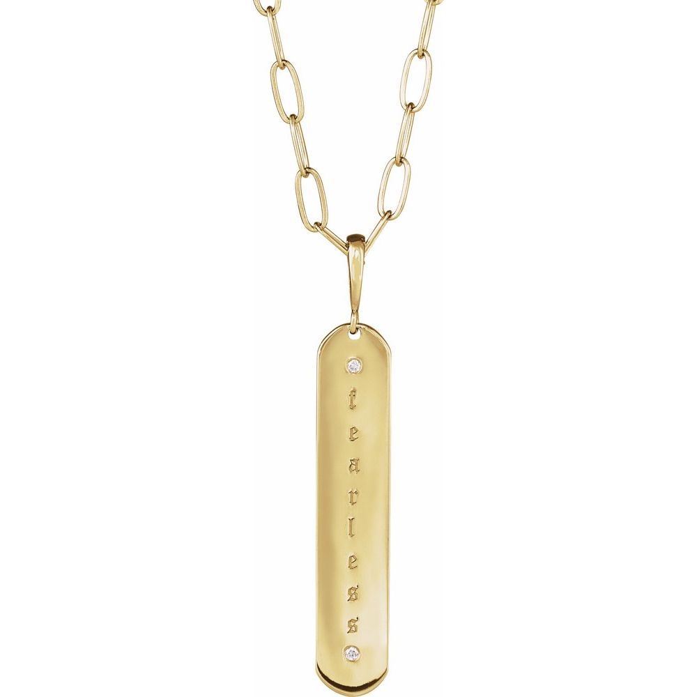 18" Engravable Bar Necklace