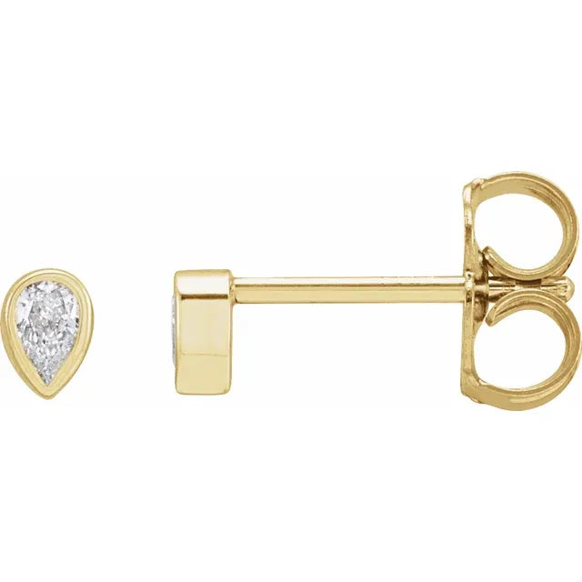 14KY Lab-Created .05CT Single Stud