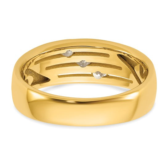14KY 3 Stone Diamond Ring