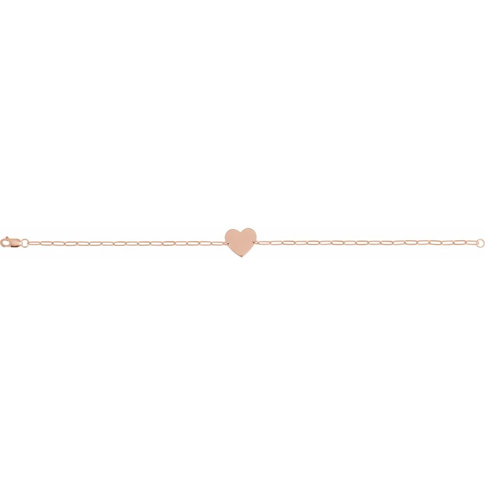 Engravable Heart 7" Bracelet