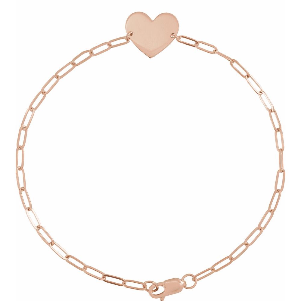 Engravable Heart 7" Bracelet