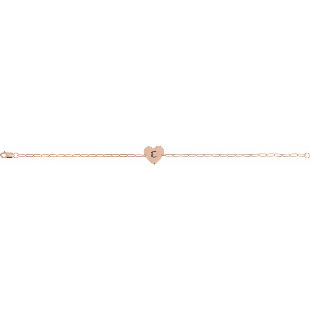 Engravable Heart 7" Bracelet