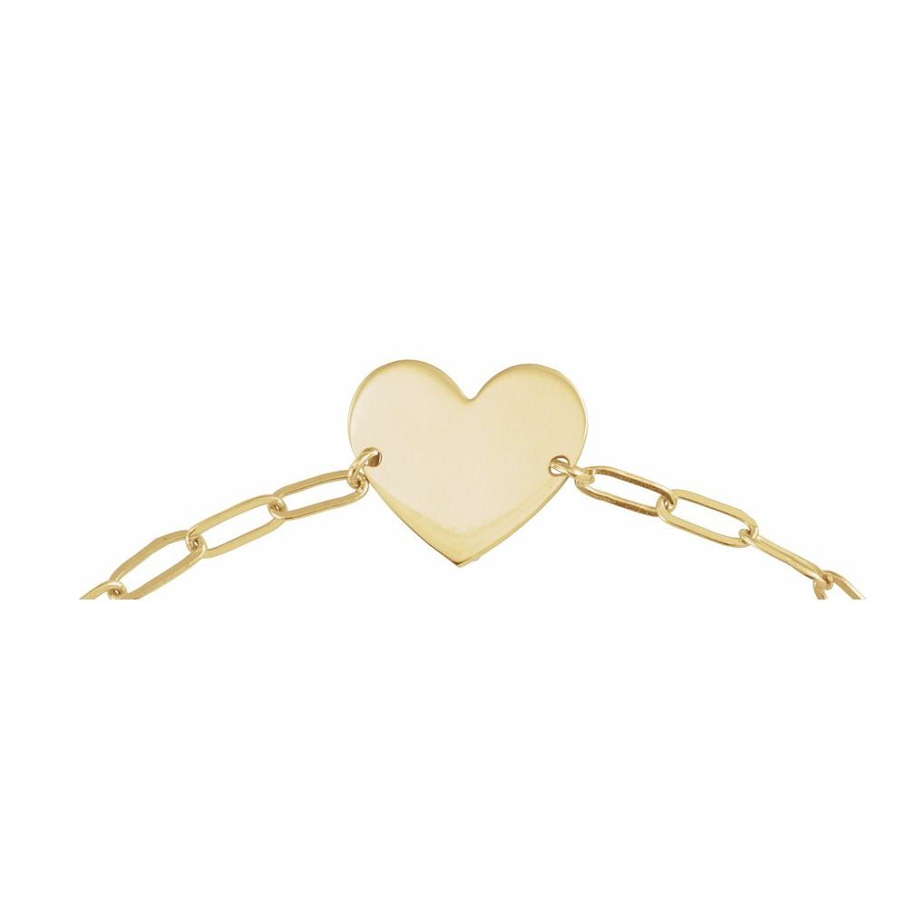 Engravable Heart 7" Bracelet