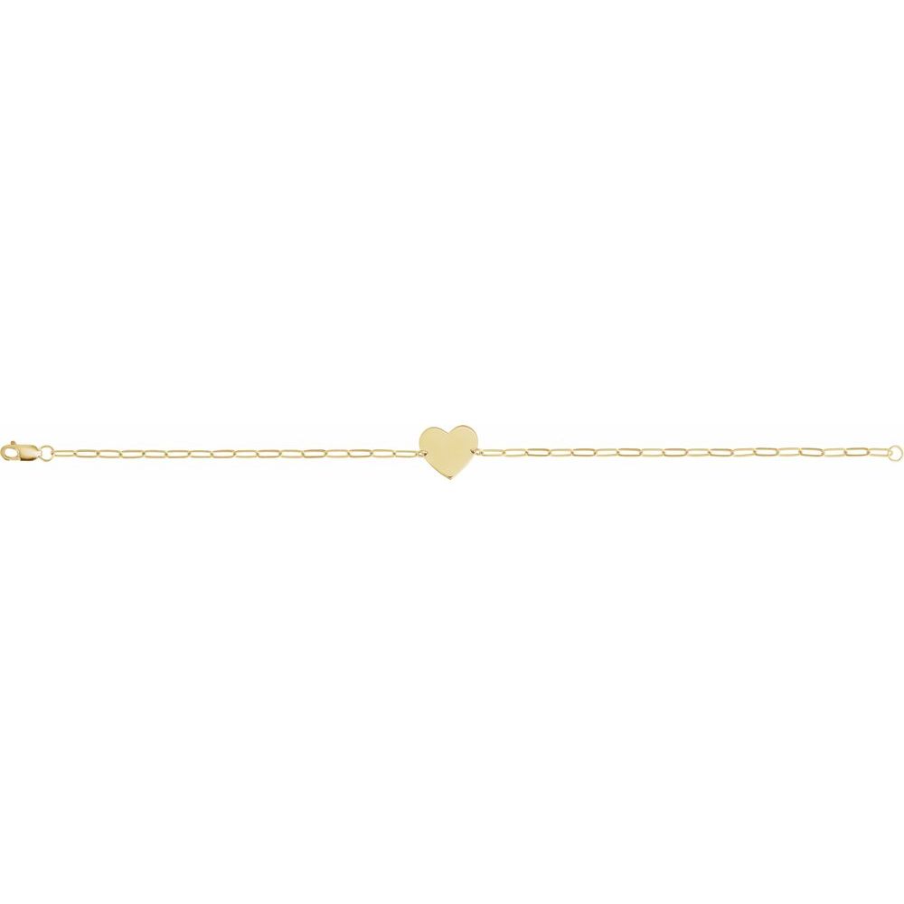 Engravable Heart 7" Bracelet