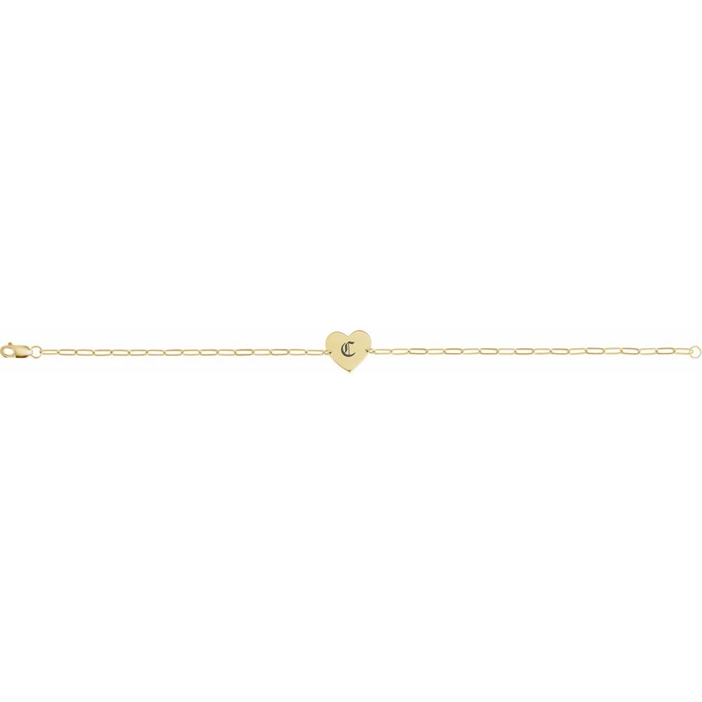 Engravable Heart 7" Bracelet